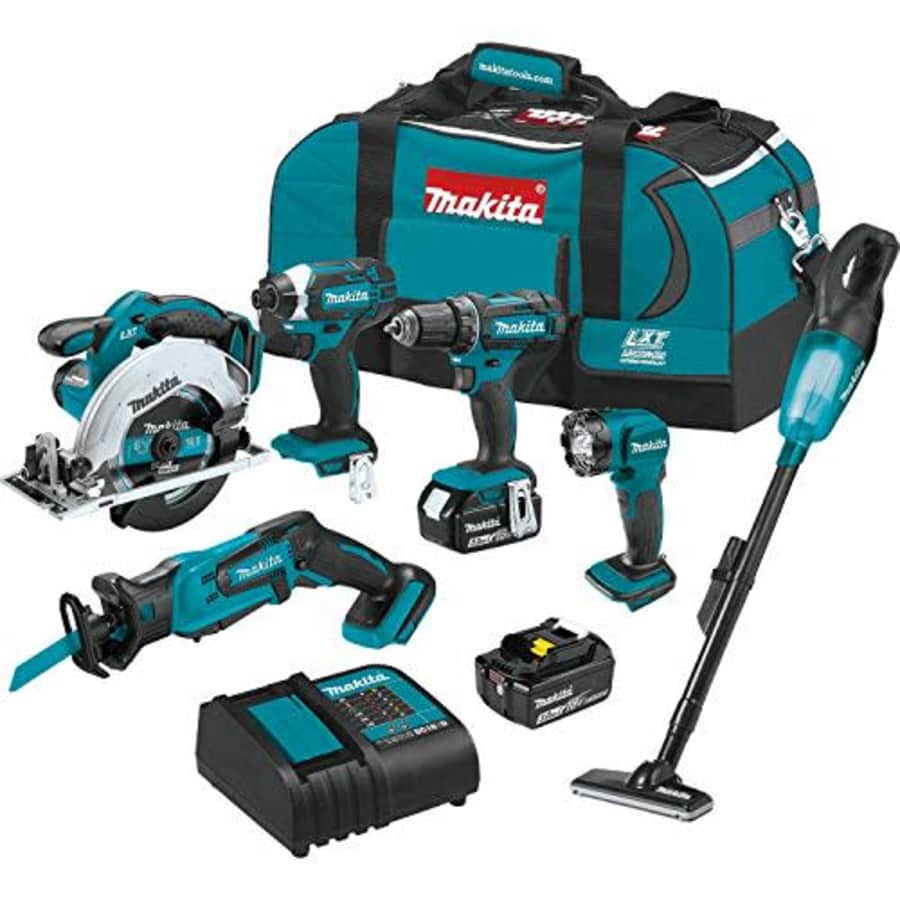 Makita 18V LXT Cordless 6‑Tool Combo Kit: $340