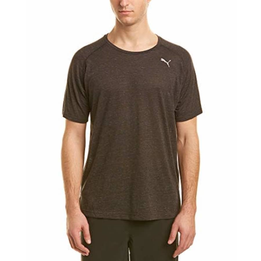 PUMA Men's Energy Essential T-Shirt, Dark Gray Heather, S for $12