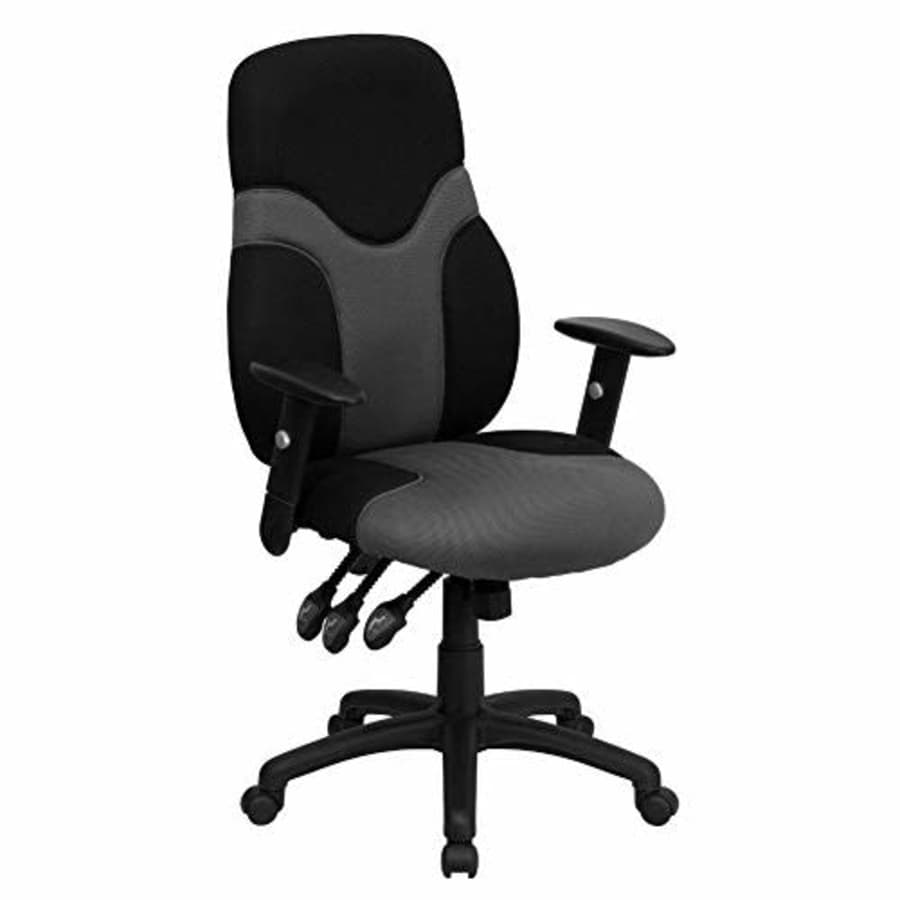Flash Furniture High Back Ergonomic Black and Gray Mesh Swivel Task Office Chair with Adjustable for $184 Flash Furniture High Back Ergonomic Black and Gray Mesh Swivel Task Office Chair with Adjustable for $184