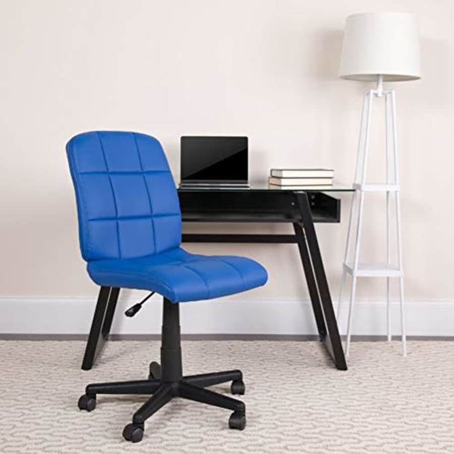 Flash Furniture Mid-Back Blue Quilted Vinyl Swivel Task Office Chair for $137
