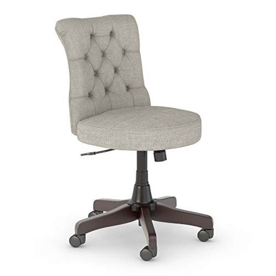 Bush Furniture Salinas Mid Back Tufted Office Chair in Light Gray Fabric for $191 Bush Furniture Salinas Mid Back Tufted Office Chair in Light Gray Fabric for $191