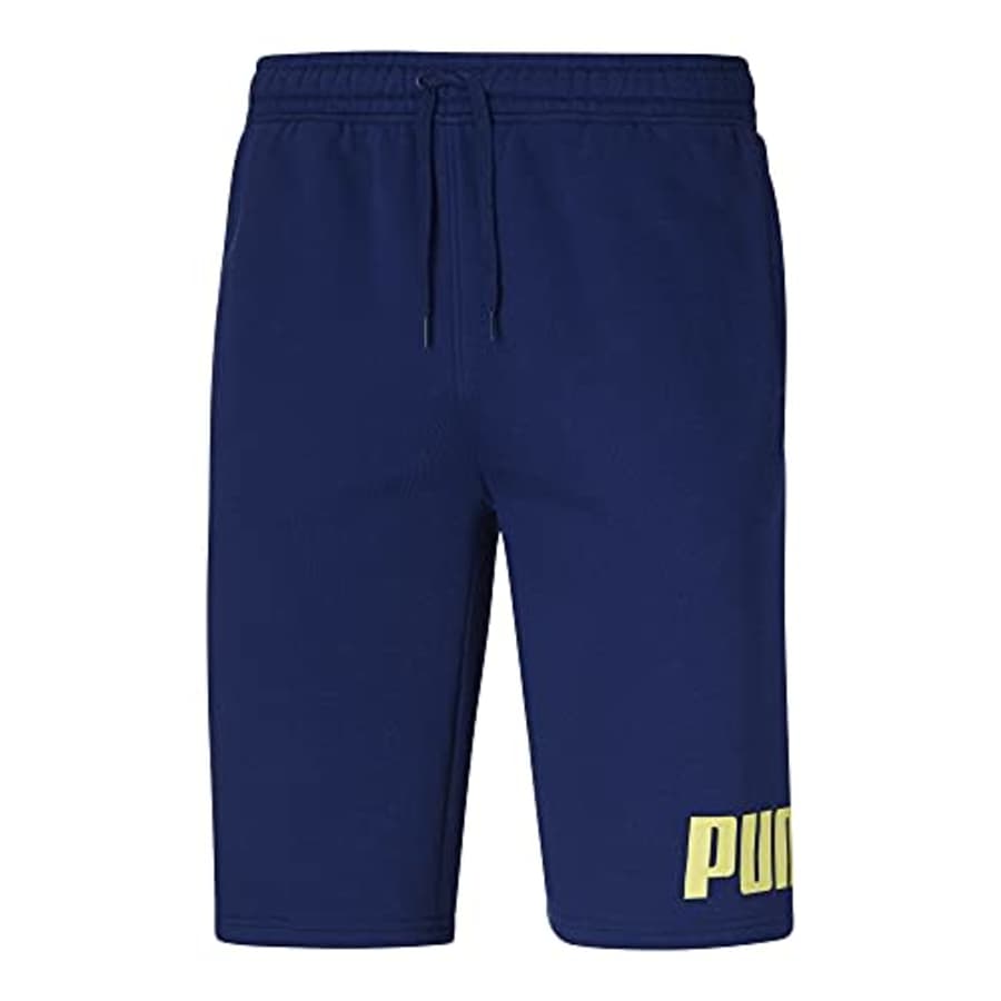 PUMA Men's Big & Tall Big Logo 10" Shorts BT, Elektro Blue/Soft Fluorescent Yelow, MT for $25 PUMA Men's Big & Tall Big Logo 10" Shorts BT, Elektro Blue/Soft Fluorescent Yelow, MT for $25