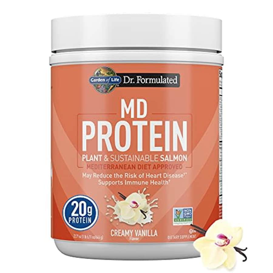 Garden of Life Norwegian Salmon & Vanilla Plant Based Protein with Pea & Fava Plus Immune Support for $31