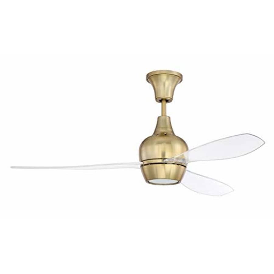 Craftmade BRD52SB3 Bordeaux 52" Ceiling Fan with LED Light and Remote Control, 3 Blades, Satin Brass for $272