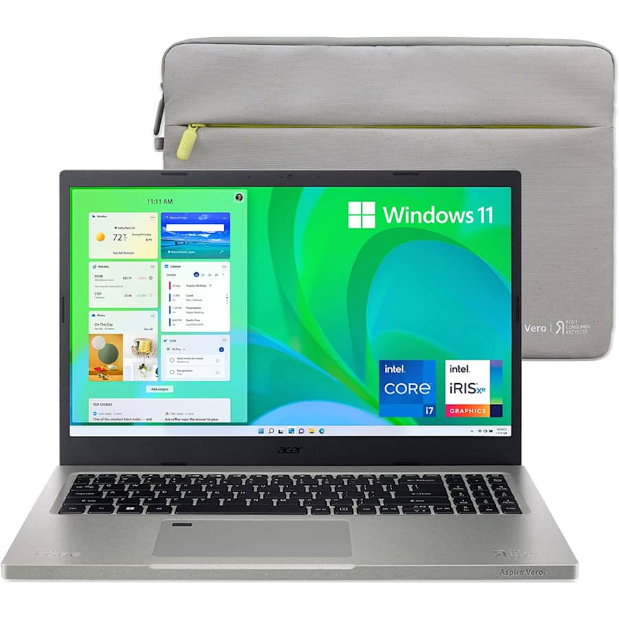Acer Aspire Vero 11th-Gen i7 15.6" Laptop w/ Sleeve for $530 Acer Aspire Vero 11th-Gen i7 15.6" Laptop w/ Sleeve for $530