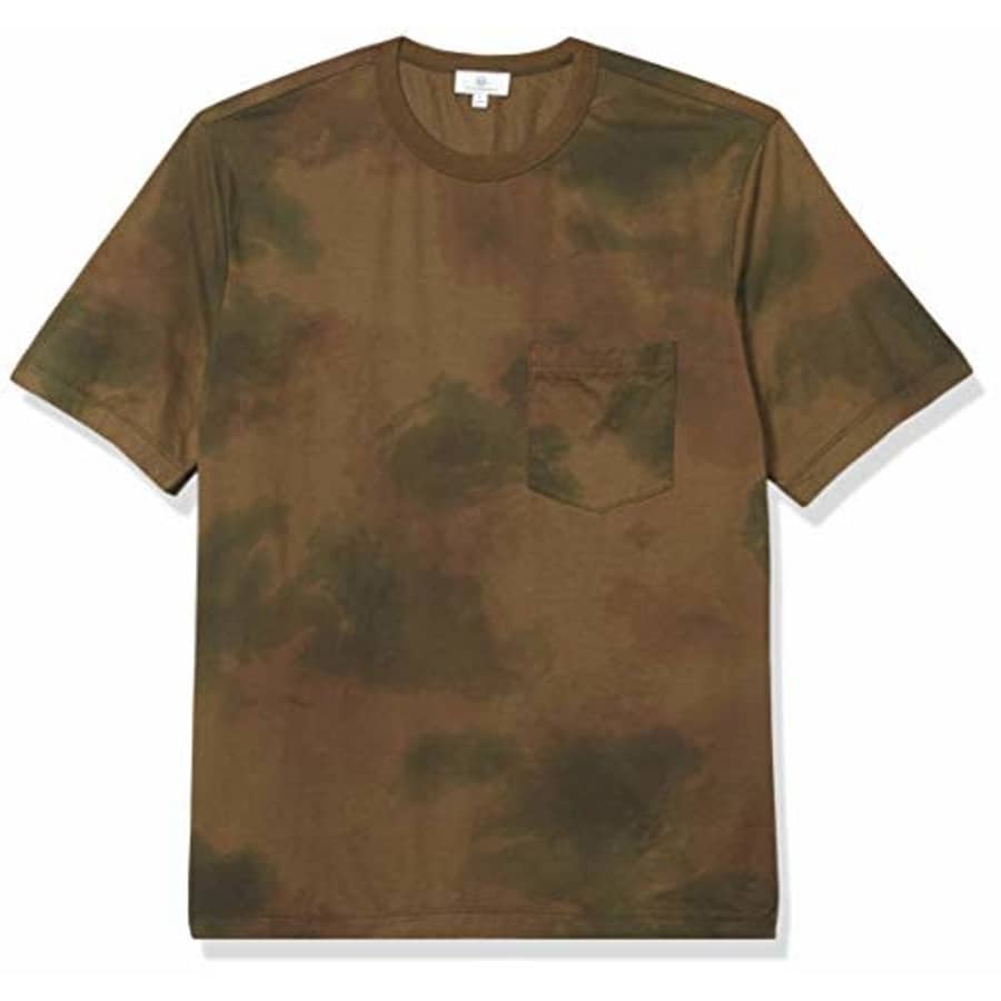 AG Adriano Goldschmied Men's Beckham Short Sleeve Pocket Crew Tee Shirt, Watercolor Camo Dried for $28