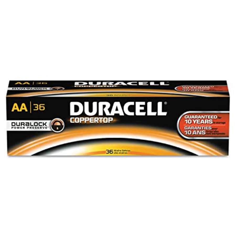 Duracell AACTBULK36 CopperTop Alkaline Batteries, AA, 36/PK for $31