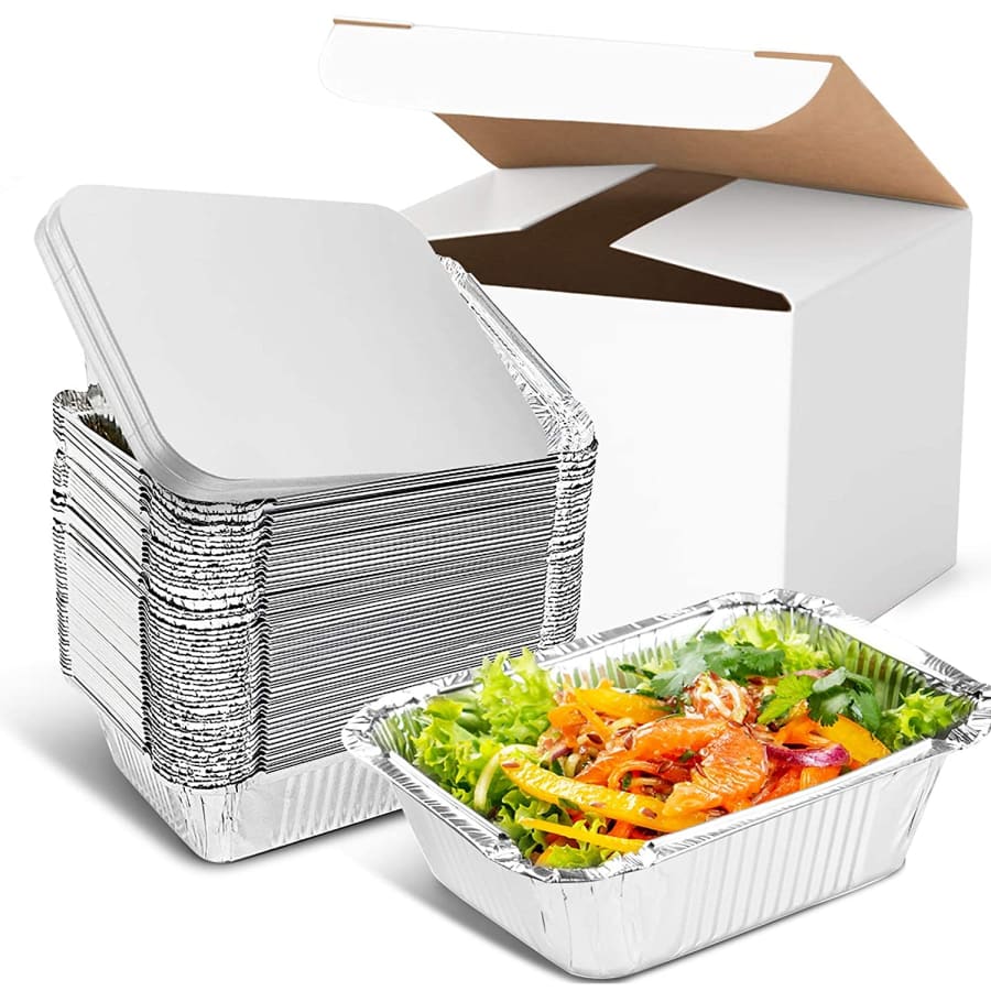 Inmorven 8.5" x 6.3" Aluminum Disposable Pans 40-Pack for $10 Inmorven 8.5" x 6.3" Aluminum Disposable Pans 40-Pack for $10