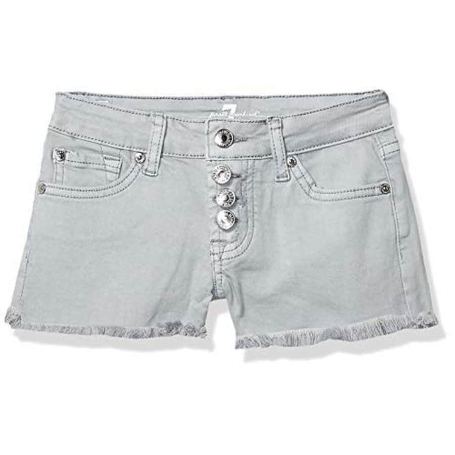 7 For All Mankind Girls' Big 2" Raw-Hem Denim Short, Kentucky Blue for $37