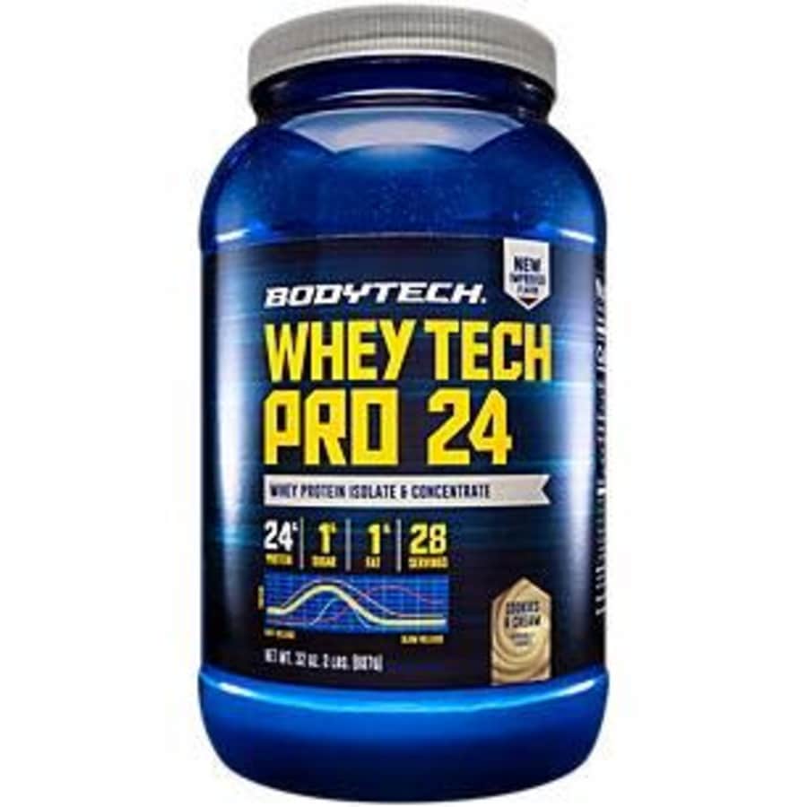 BodyTech Whey Tech Pro 24 Protein Powder Protein Enzyme Blend with BCAA's to Fuel Muscle Growth for $40 BodyTech Whey Tech Pro 24 Protein Powder Protein Enzyme Blend with BCAA's to Fuel Muscle Growth for $40