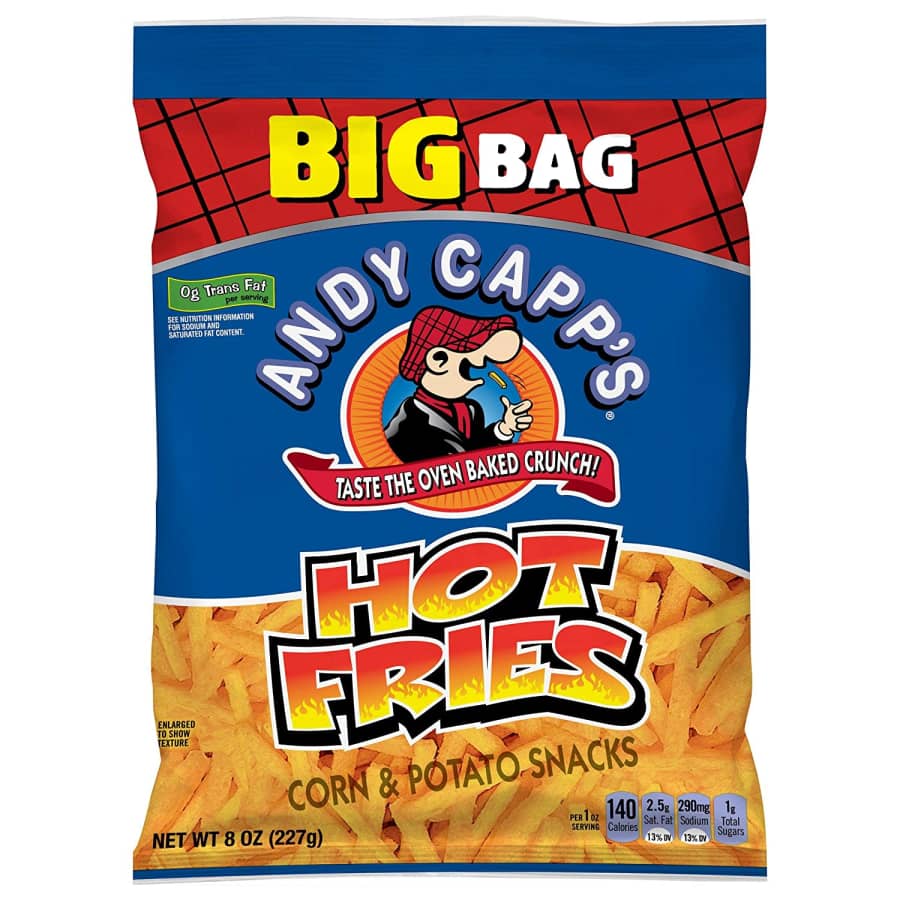Andy Capp's 8-oz. Big Bag Hot Fries 8-Pack for $33 Andy Capp's 8-oz. Big Bag Hot Fries 8-Pack for $33