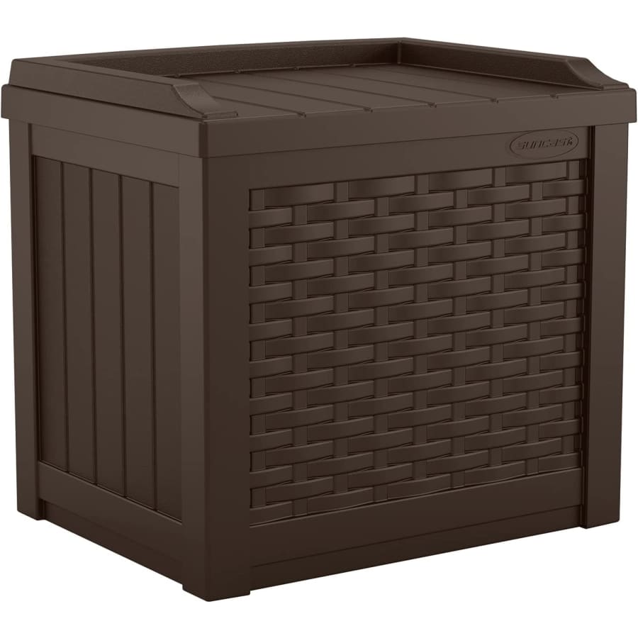 Suncast 22-Gallon Plastic Deck Box w/ Seat for $35 Suncast 22-Gallon Plastic Deck Box w/ Seat for $35