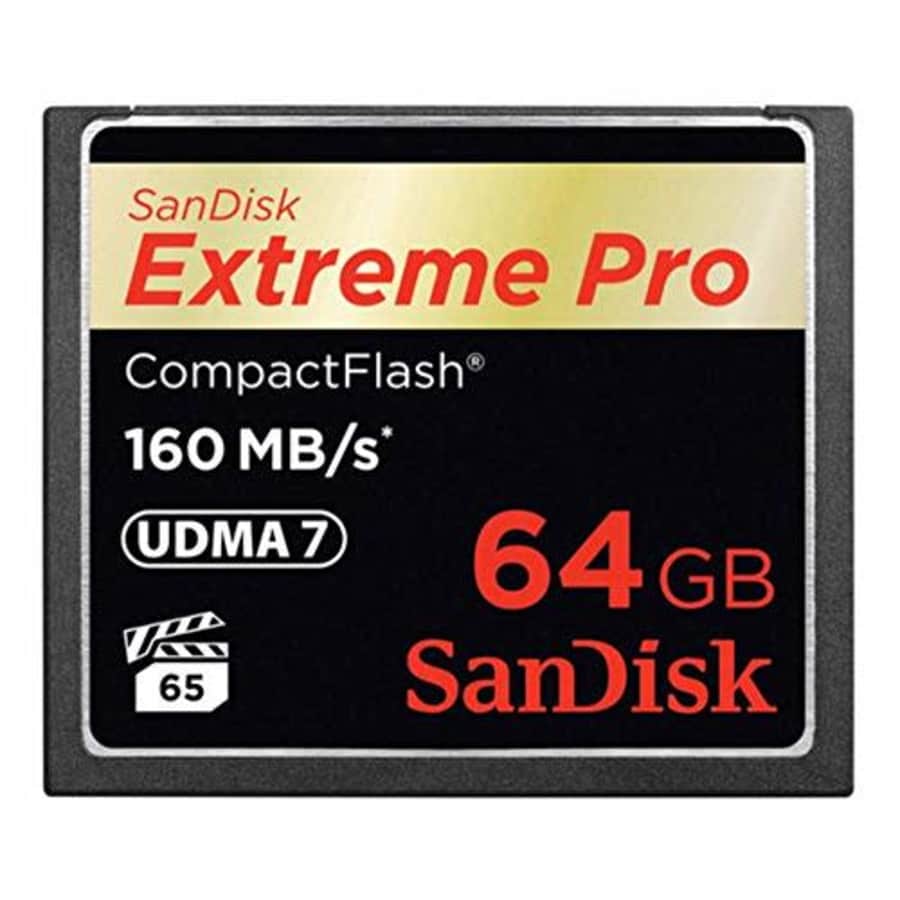SanDisk Extreme PRO 64GB Compact Flash Memory Card UDMA 7 Speed Up To 160MB/s - SDCFXPS-064G-X46 for $65 SanDisk Extreme PRO 64GB Compact Flash Memory Card UDMA 7 Speed Up To 160MB/s - SDCFXPS-064G-X46 for $65