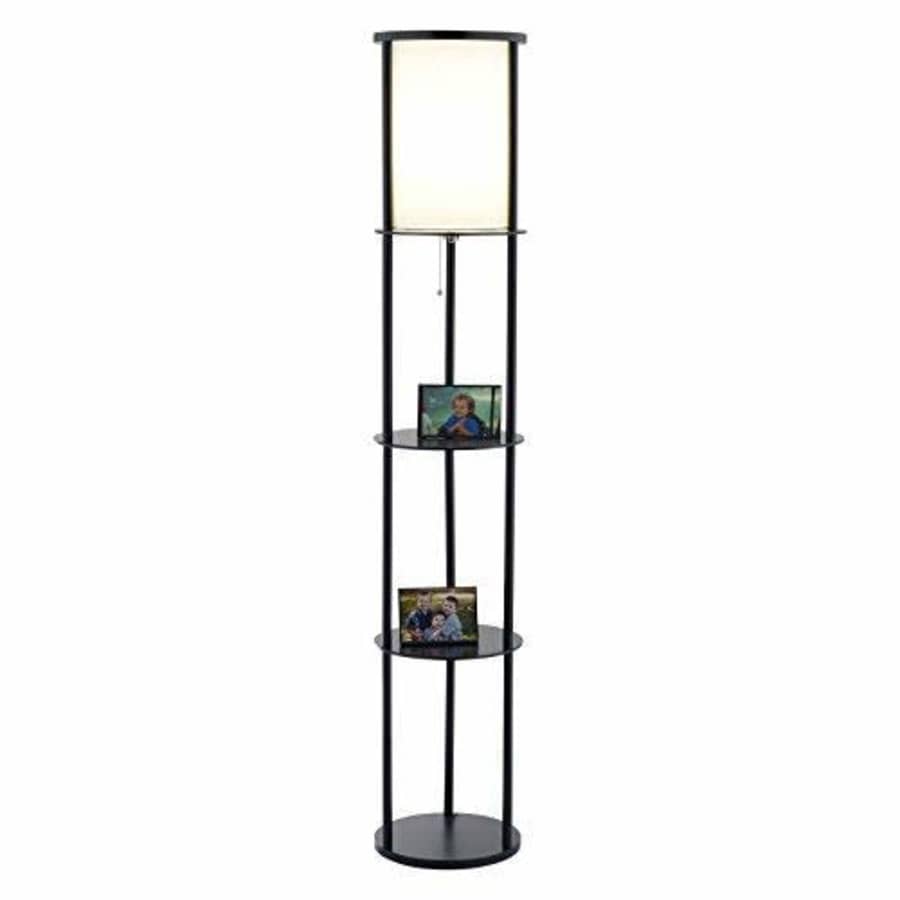 Adesso 3117-01 Stewart 62.5" Round Floor Lamp Lighting Fixture with Storage Shelves, Smart Switch for $48 Adesso 3117-01 Stewart 62.5" Round Floor Lamp Lighting Fixture with Storage Shelves, Smart Switch for $48