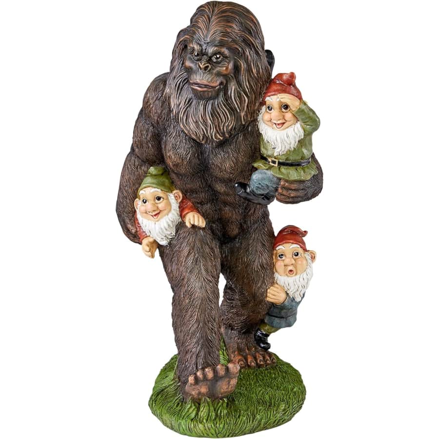 Design Toscano "Schlepping the Garden Gnomes" 16" Bigfoot Statue for $65 Design Toscano "Schlepping the Garden Gnomes" 16" Bigfoot Statue for $65