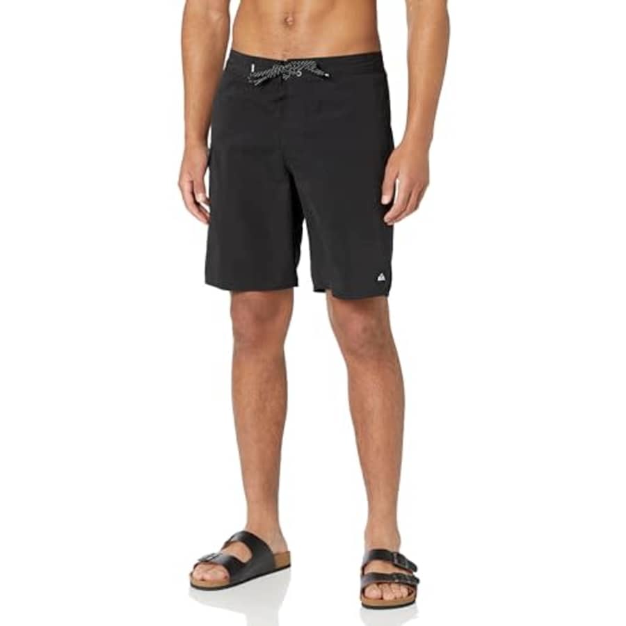 Quiksilver Men's Standard Everyday Solid 20 Boardshort Swim Trunk, Black 234, 28 for $20