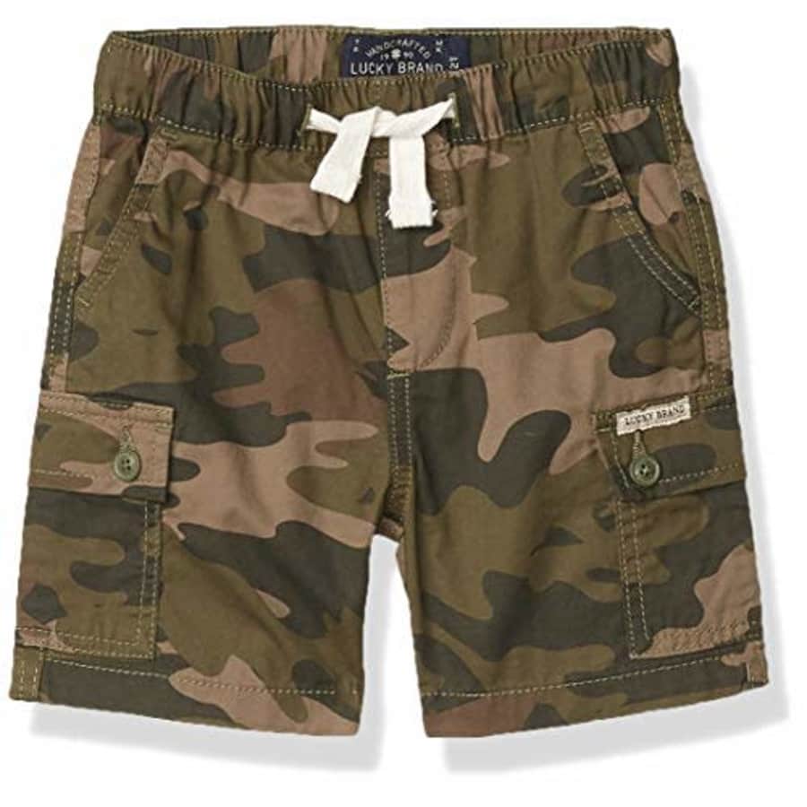 Lucky Brand Boys' Pull on Shorts, Dusty Olive Cargo, 7 for $8