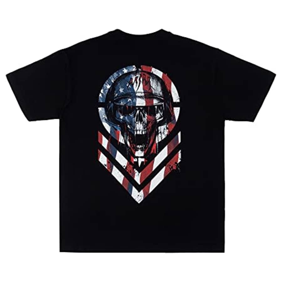 Metal Mulisha Men's Patriot Chevron T-Shirt-100% Cotton with Pull-On Closure-Machine Washable, for $18