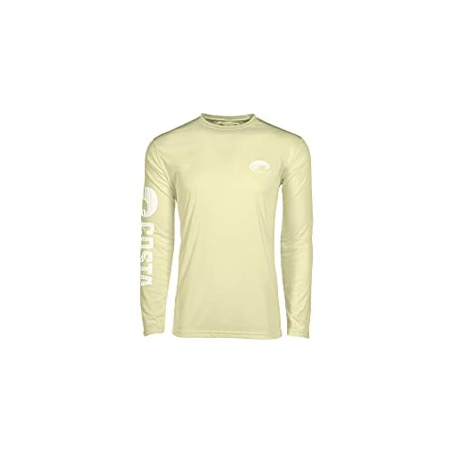 Costa Del Mar Men's Tech Crew Performance Long Sleeve Shirt, Pale Yellow, Medium for $35 Costa Del Mar Men's Tech Crew Performance Long Sleeve Shirt, Pale Yellow, Medium for $35