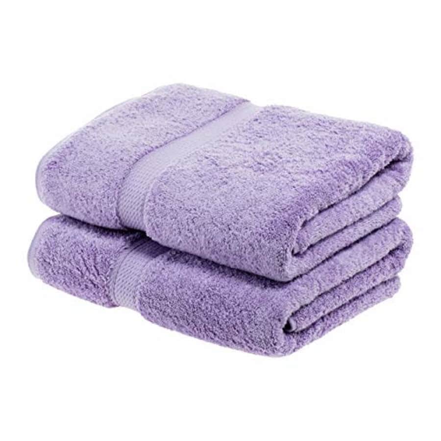SUPERIOR Egyptian Cotton Solid Towel Set, 2PC Bath, Purple, 2 Count for $57
