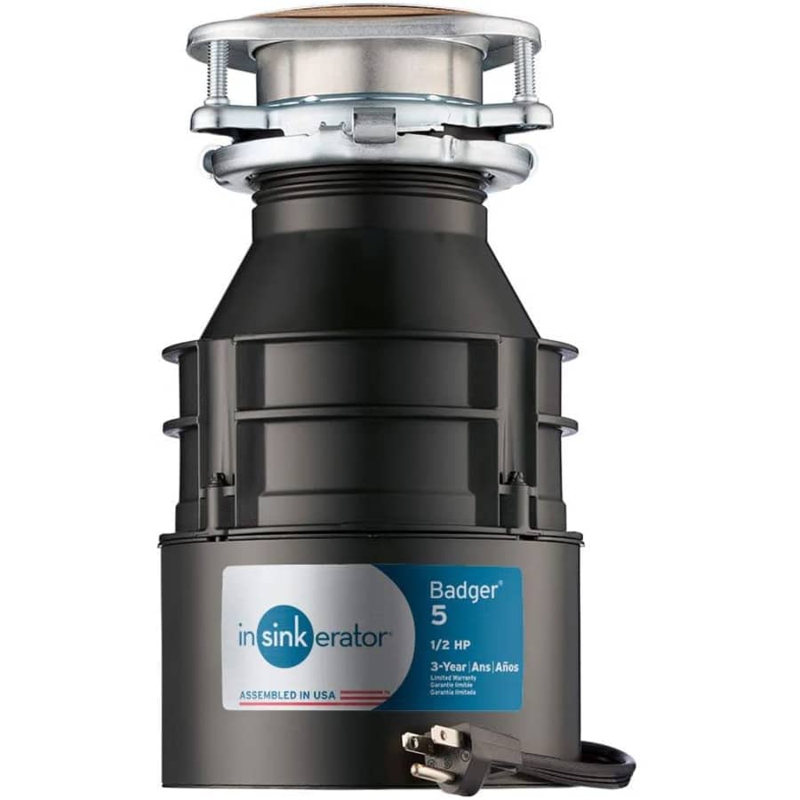 InSinkErator Badger 5 1/2HP Continuous Feed Garbage Disposal w/ Cord for $114