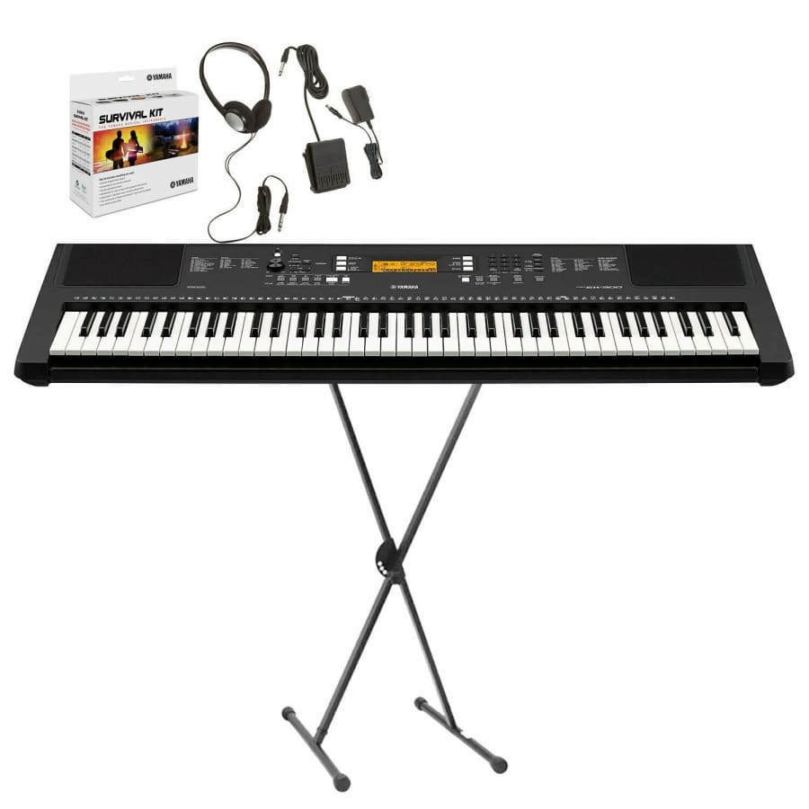 Yamaha 76-Key Portable Keyboard w/ Stand and Survival Kit for $161 in cart