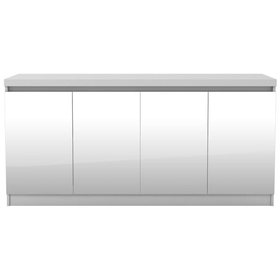 Manhattan Comfort Viennese 63" Mirrored 6-Shelf Buffet Cabinet for $214 Manhattan Comfort Viennese 63" Mirrored 6-Shelf Buffet Cabinet for $214