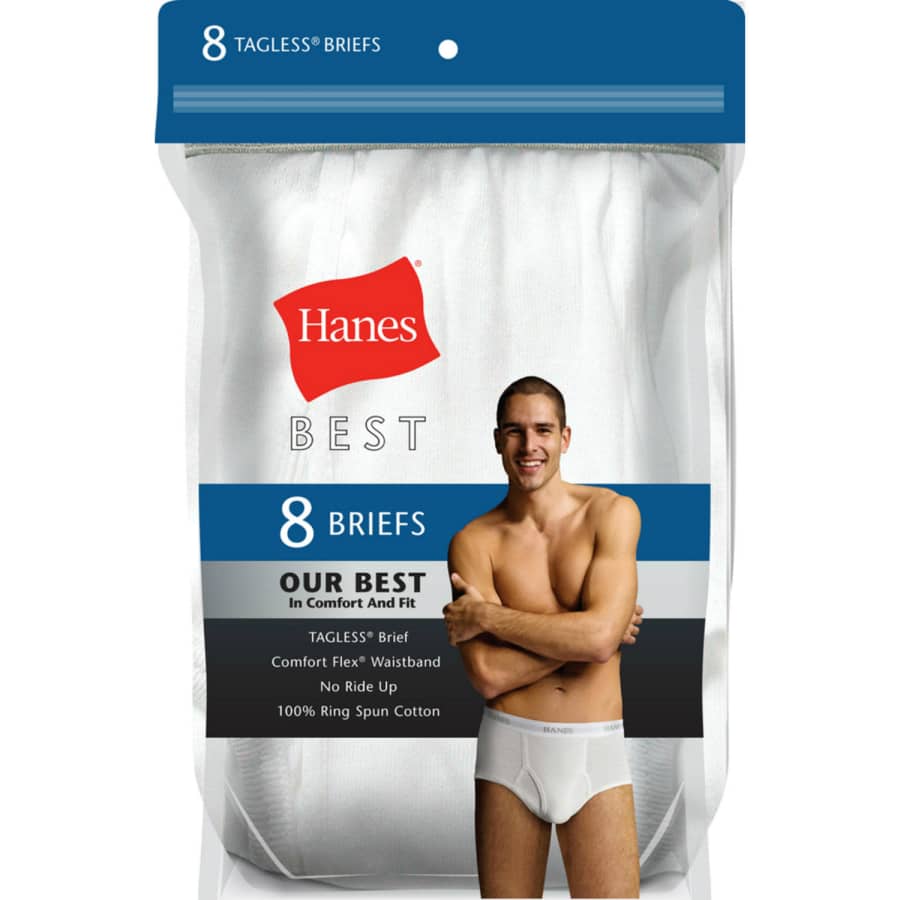 Hanes Best Briefs 8-Pack for $10 for members