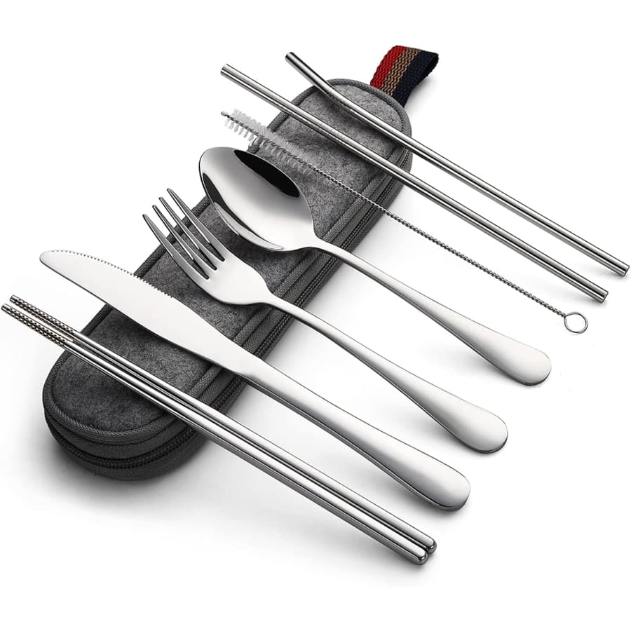 8-Piece Stainless Steel Portable Utensil Set for $9 8-Piece Stainless Steel Portable Utensil Set for $9