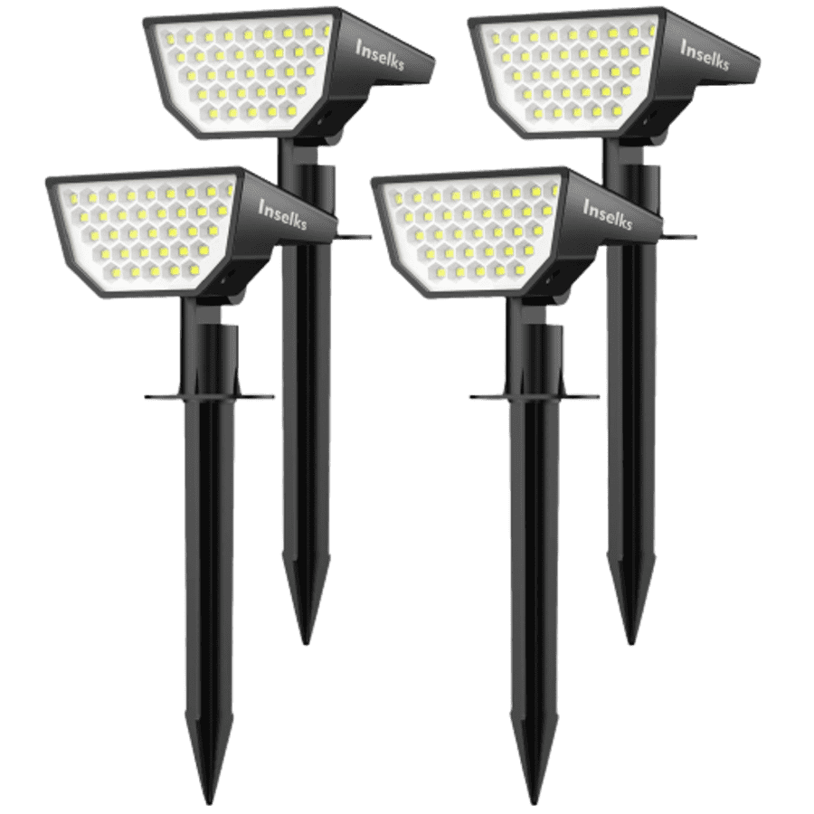 Inselks Outdoor Solar Spot Light 4-Pack for $36