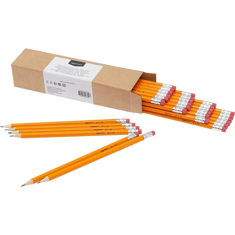 Amazon Basics #2 HB Woodcased Pencils 30-Pack: $1.99