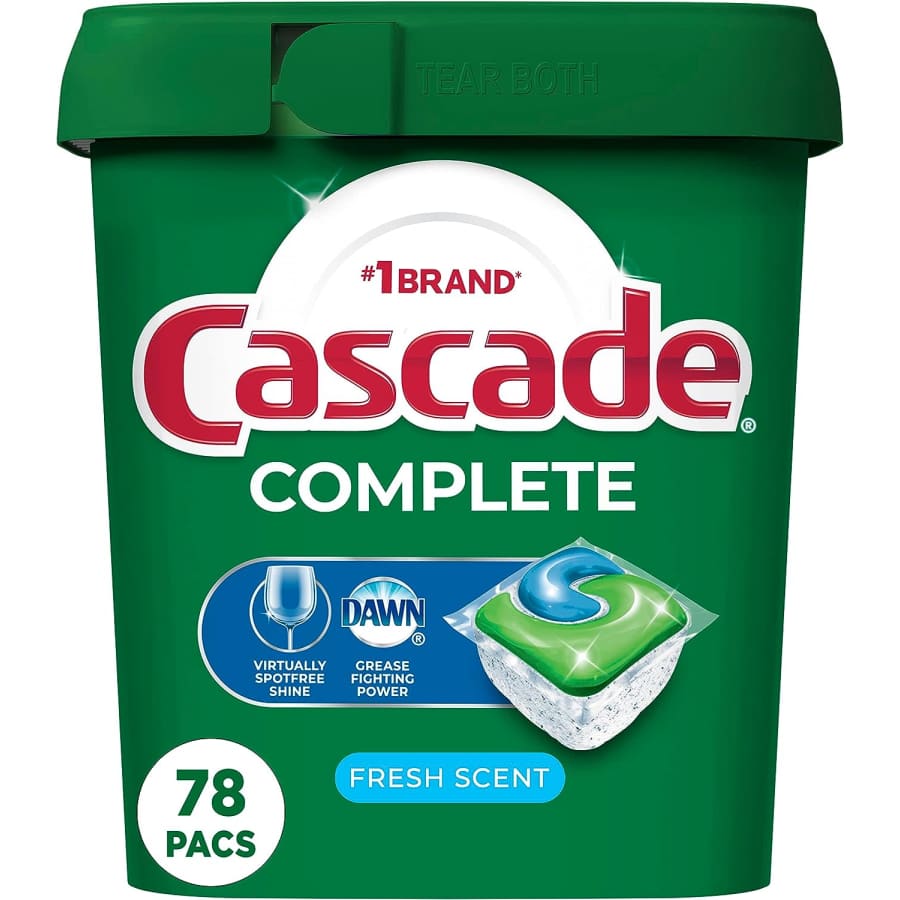 Cascade Complete Dishwasher Pods 78-Pack for $18 Cascade Complete Dishwasher Pods 78-Pack for $18