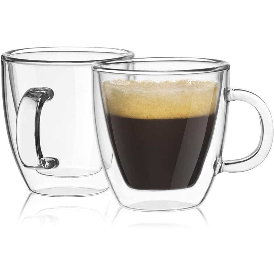 JoyJolt Savor Double Wall Insulated Espresso Mugs 2-Pack for $14