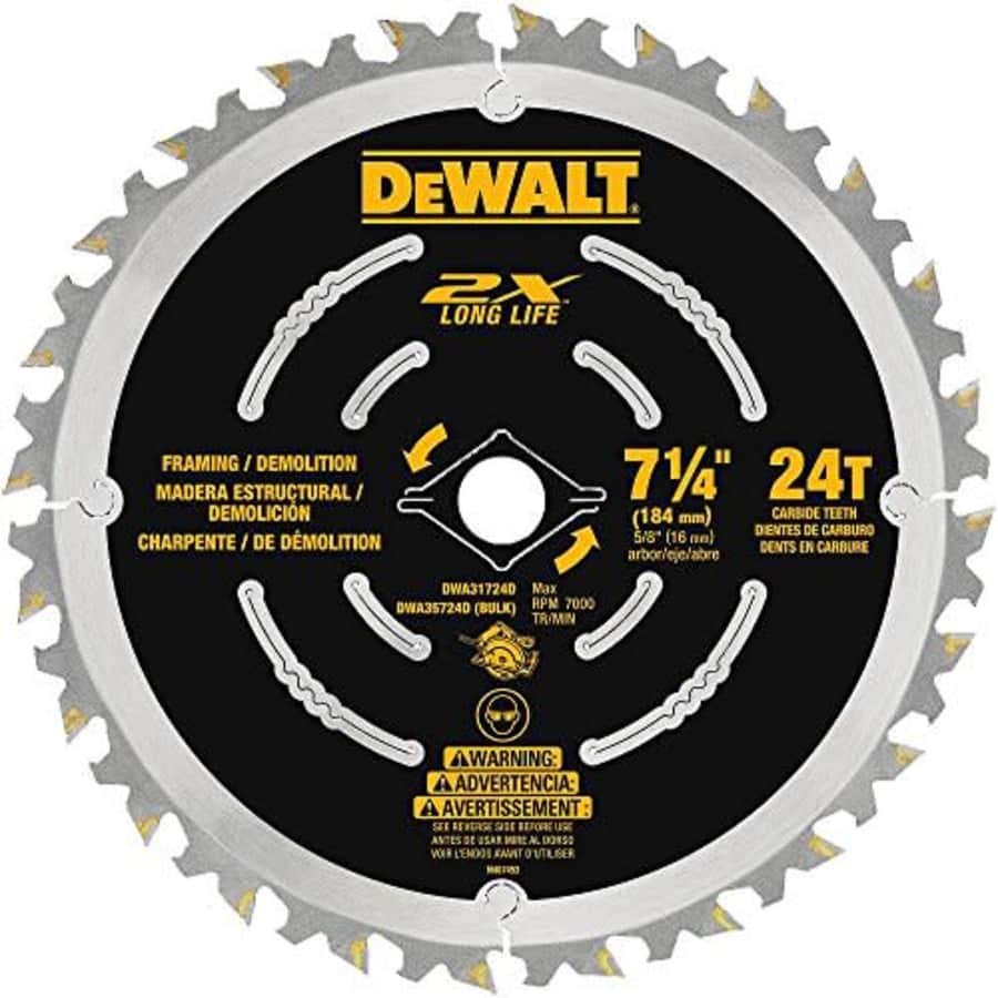 DEWALT DWA35724DB10 Demolition Saw Blade (10 Pack), 7-1/4" for $200