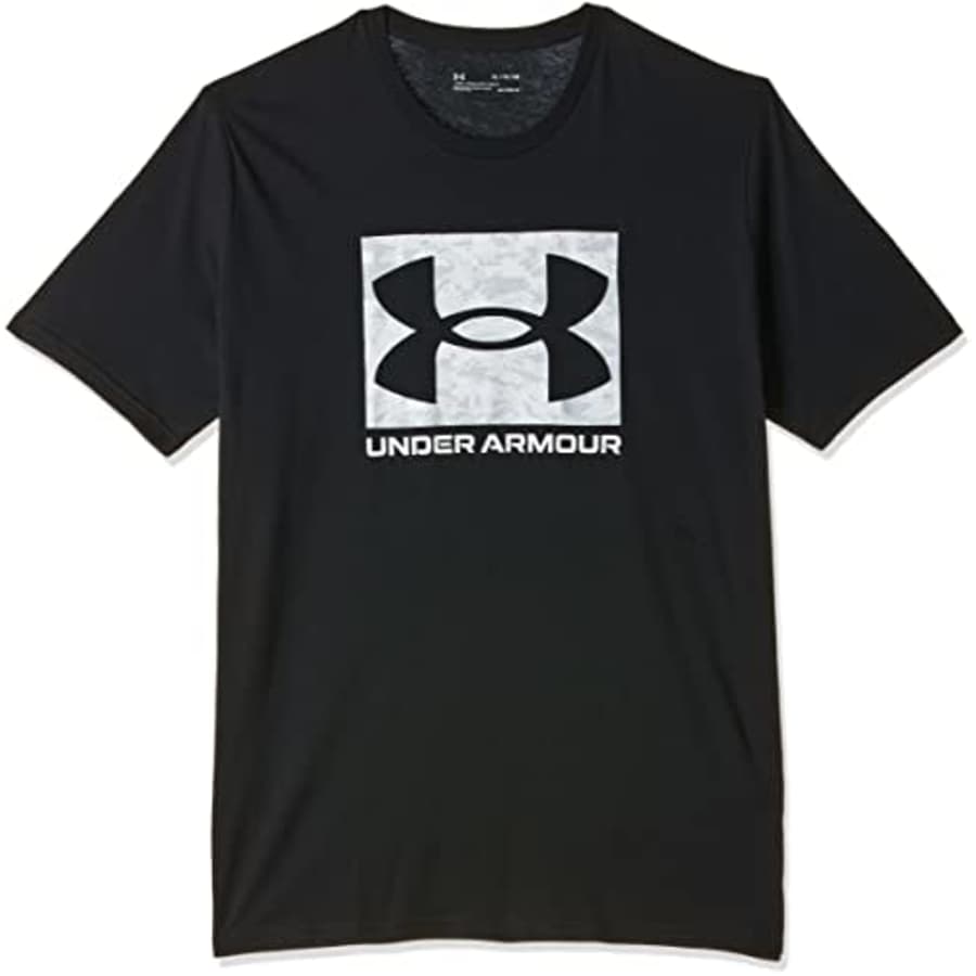 Under Armour Men's Camo Box Logo Short-Sleeve T-Shirt, Black (001)/White, Medium for $24 Under Armour Men's Camo Box Logo Short-Sleeve T-Shirt, Black (001)/White, Medium for $24