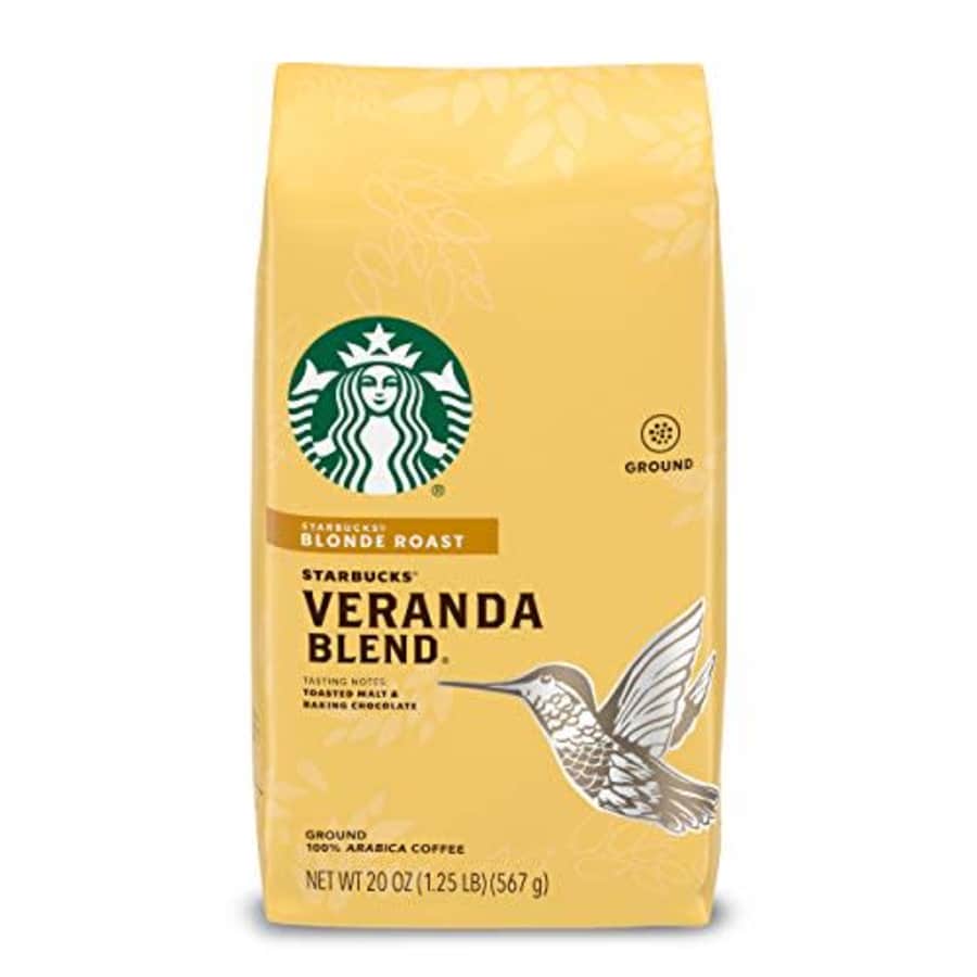 Starbucks Blonde Roast Ground Coffee Veranda Blend 100% Arabica 1 bag (20 oz.) for $29 Starbucks Blonde Roast Ground Coffee Veranda Blend 100% Arabica 1 bag (20 oz.) for $29