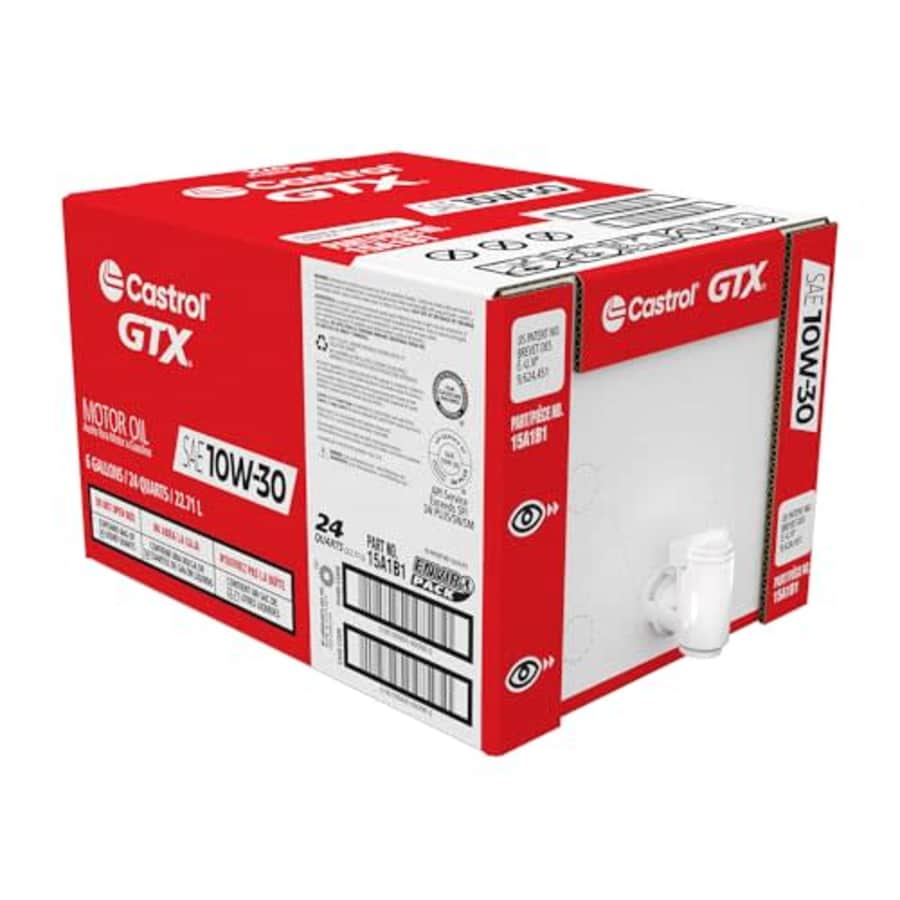 Castrol GTX 10W-30 Synthetic Blend Motor Oil, 6 Gallon Enviro-Pack for $126