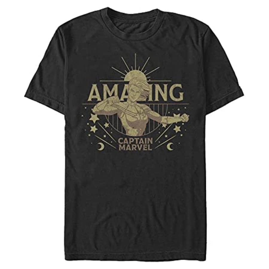 Marvel Men's Universe Retro Comic T-Shirt, Black, Large for $7