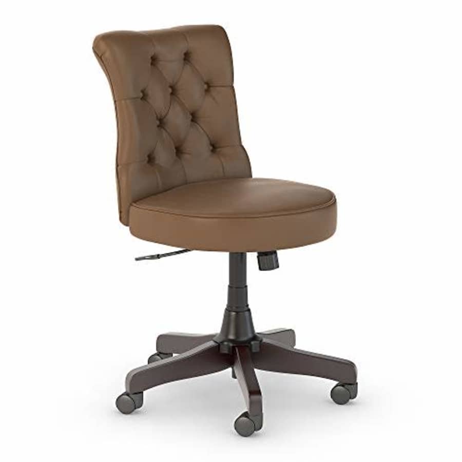 Bush Furniture Bush Business Furniture Arden Lane Mid Back Tufted Office Chair, Saddle Tan Leather for $227