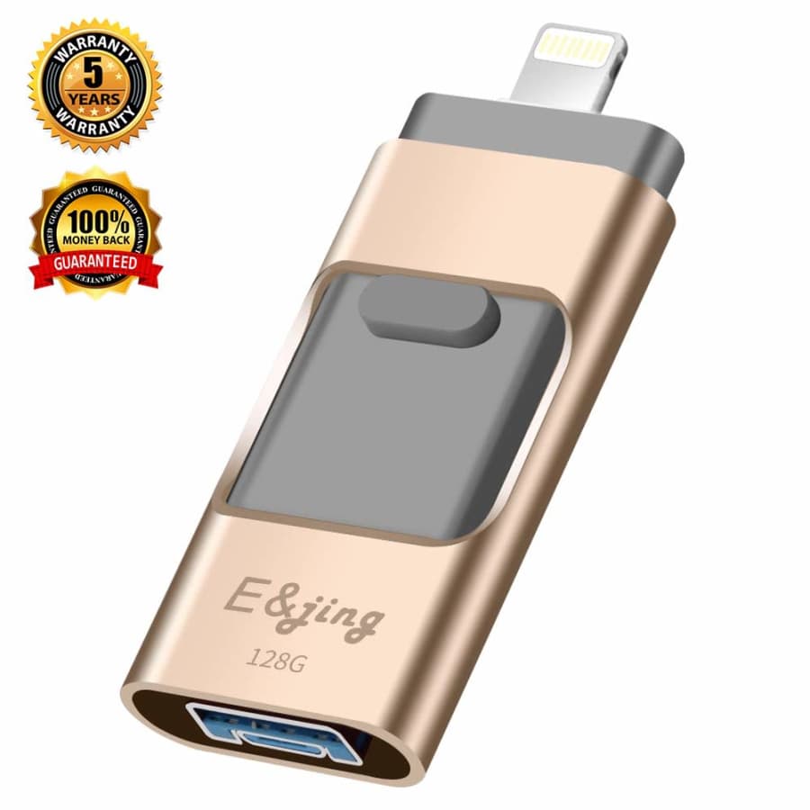 E&jing 128GB 3-in-1 USB 3.0 Flash Drive for $12