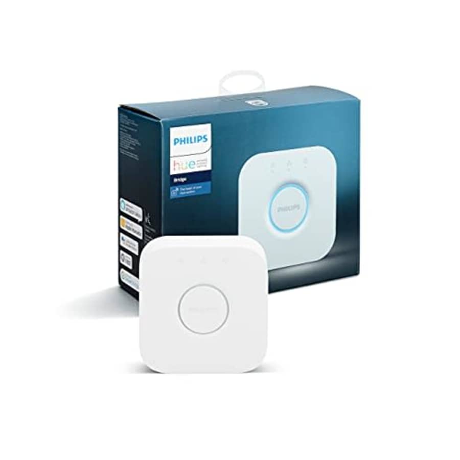 Philips 458471 Hue Smart Bridge (Compatible with Amazon Alexa, Apple HomeKit and Google Assistant), for $46