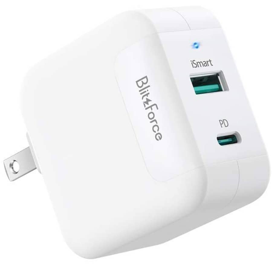 BlitzForce 65W USB-C 2-Port Wall Charger for $8