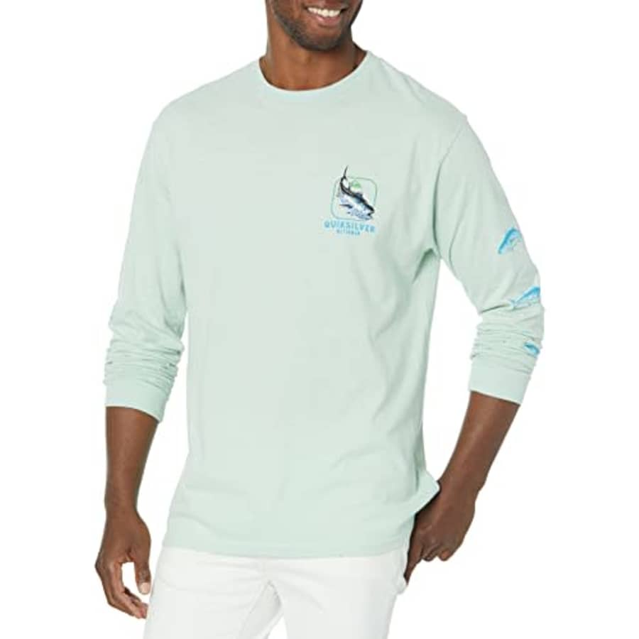 Quiksilver Men's Blue Dreams Long Sleeve Tee Shirt, Subtle Green, Medium for $28