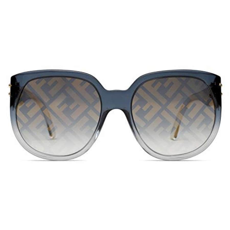 Fendi FF0403/G/S KB7 Grey FF0403/G/S Round Sunglasses Lens Category 2 Lens Mirr for $223