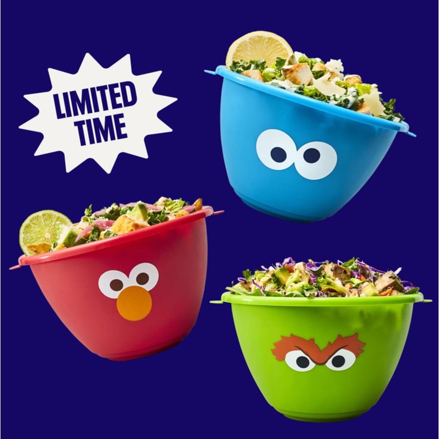 Just Salad Sesame Street Reusable Bowl for $5 Just Salad Sesame Street Reusable Bowl for $5