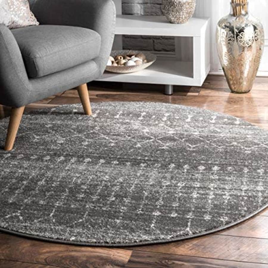 nuLOOM Moroccan Blythe Area Rug, 4' x 6' Oval, Dark Grey for $50