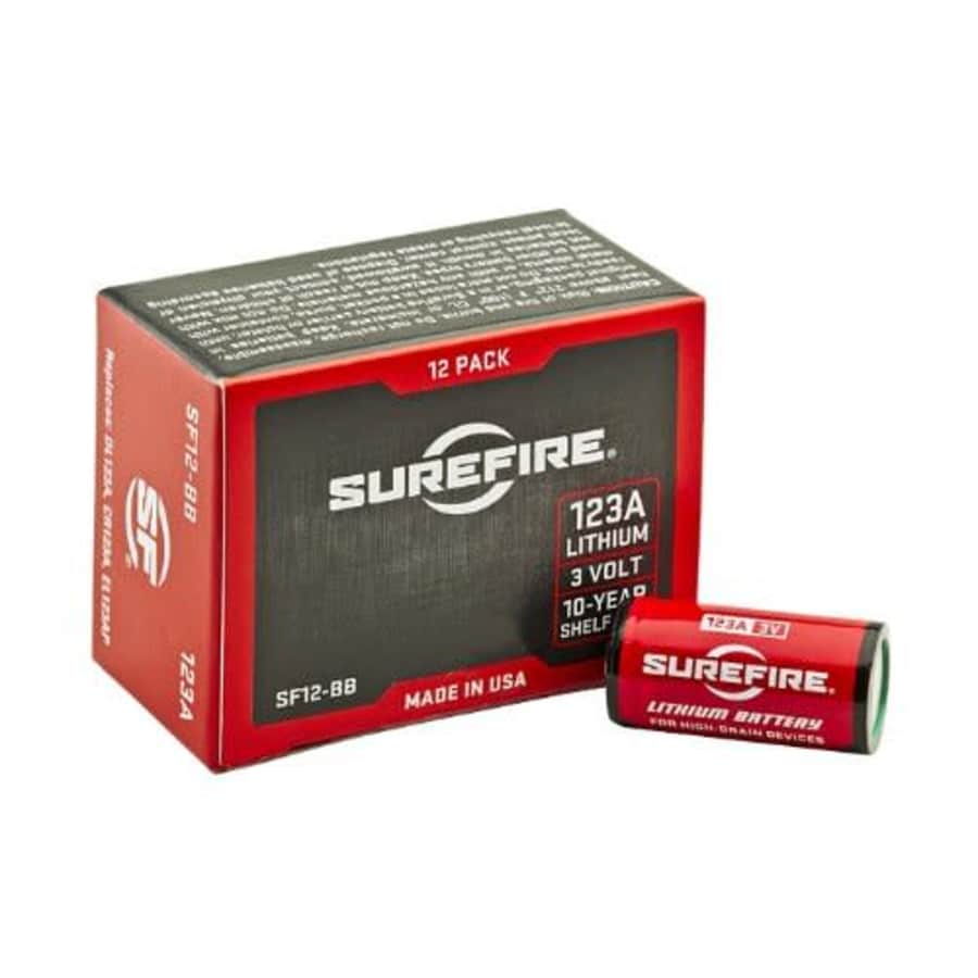 SureFire 6-Pack Premium 123A Batteries Lithium SF123A for $13 SureFire 6-Pack Premium 123A Batteries Lithium SF123A for $13