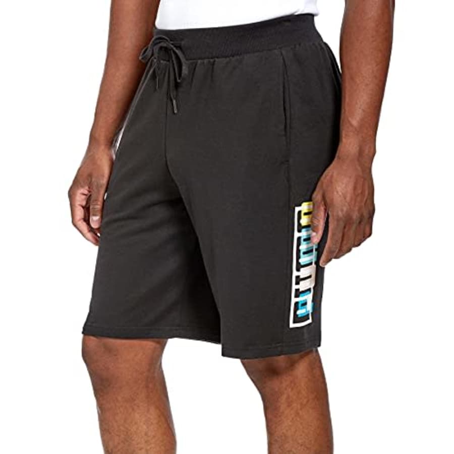 PUMA Men's Summer Court Graphic Shorts, Black, XX-Large for $21