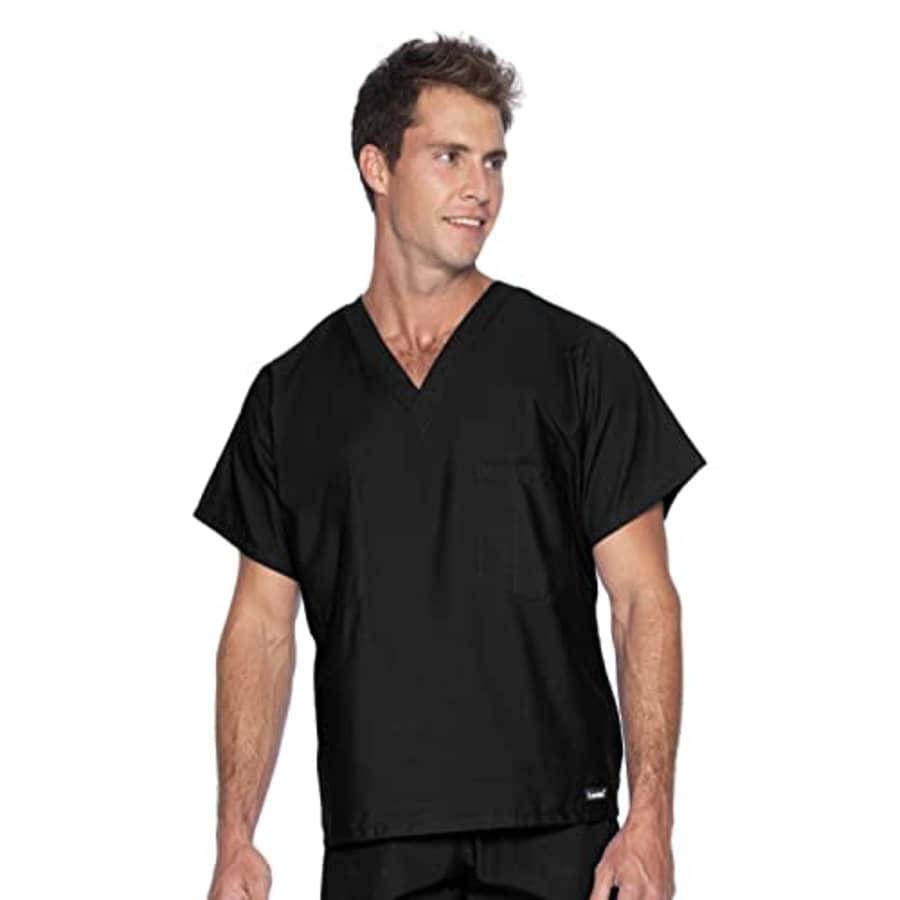 Landau Essentials Unisex Relaxed Fit 1-Pocket V-Neck Scrub Top 7502 Black for $22 Landau Essentials Unisex Relaxed Fit 1-Pocket V-Neck Scrub Top 7502 Black for $22