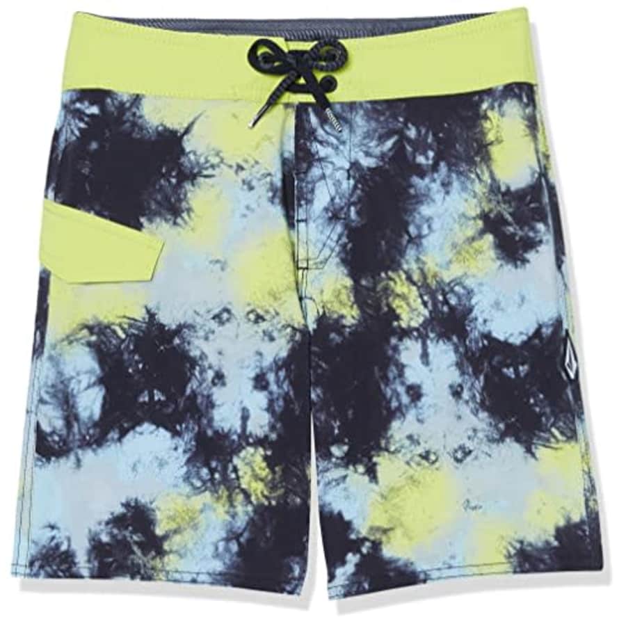 Volcom Boys' Mod Tech Boardshorts (Big Boys & Little Sizes), Lime Tie Dye, 7 for $25